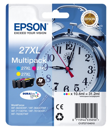 Cartuccia EPSON originale  27XL, C13T27154010, C13T27154012