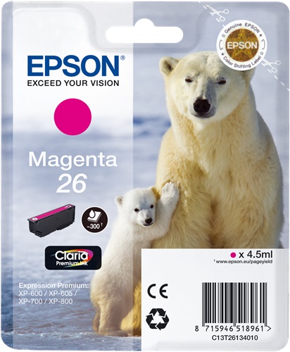 Cartuccia EPSON originale  26, C13T26134010, C13T26134012