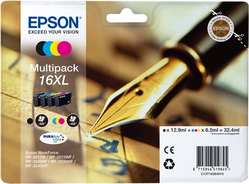 Cartuccia EPSON originale  16XL, C13T16364010, C13T16364012