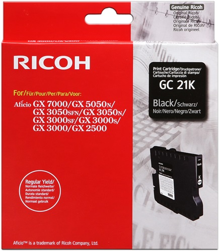 Cartuccia RICOH, NASHUATEC originale  405532, 405540, GC-21BLK, K202, Type GC-21K