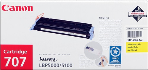 Toner Laser Originale CANON  707Y, 9421A004