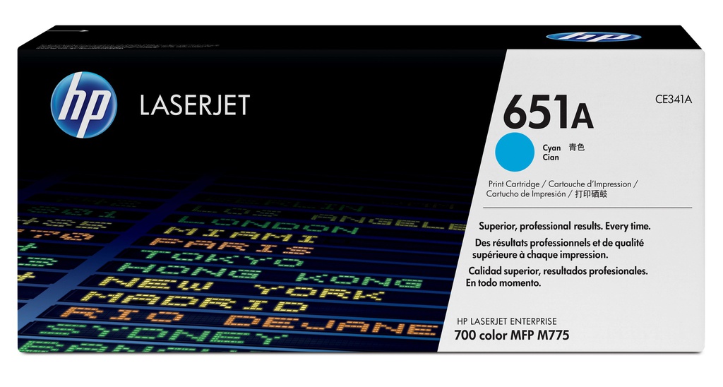 Toner Laser Originale HP  651A, CE341A