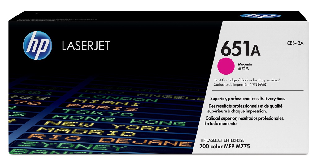 Toner Laser Originale HP  651A, CE343A