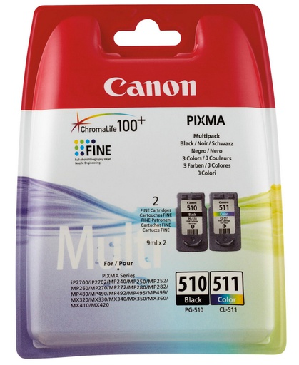 [IO-4608042] Cartuccia CANON originale  2970B010, CL-511, PG-510