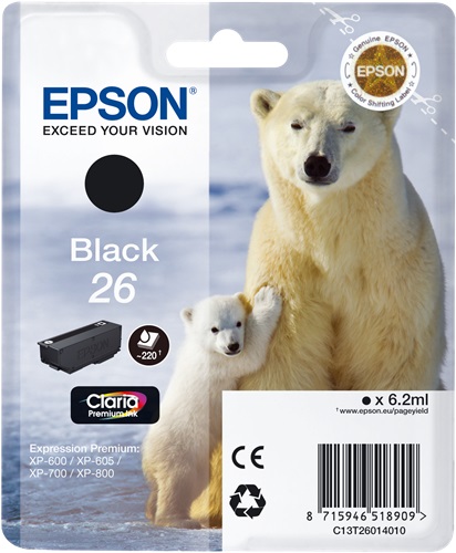 [IO-4607782] Cartuccia EPSON originale  26, C13T26014010, C13T26014012