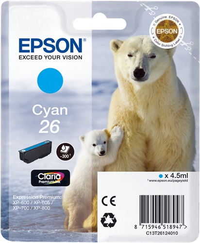 [IO-4607784] Cartuccia EPSON originale  C13T26124010, C13T26124012