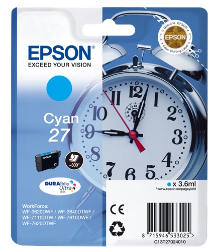 [IO-4608482] Cartuccia EPSON originale  27, C13T27024010, C13T27024012